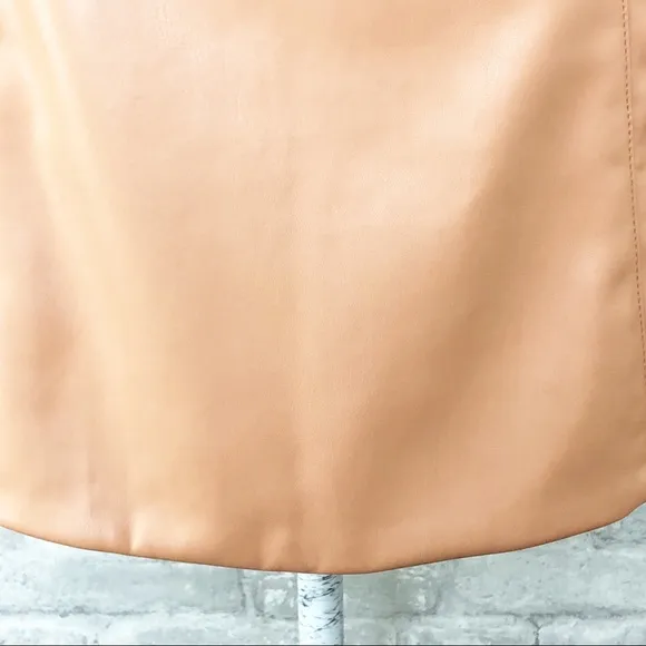 Bishop   Young Scallop Edge Mini Skirt in Clay Size Medium