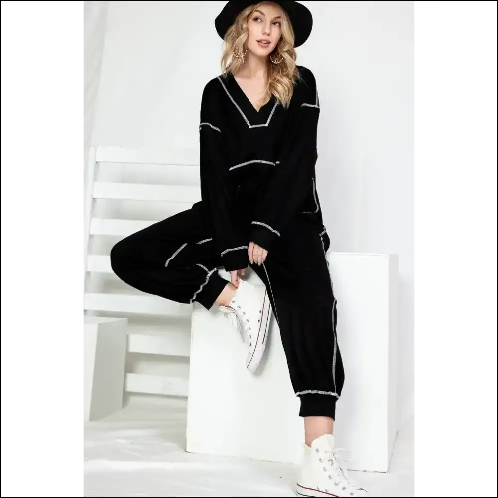 Black Exposed Seam Oversized Jumpsuit: Ditch Pants ! 🖤 Needful Things