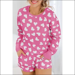 Black Heart Print Long Sleeve: Loungewear for Divas (needful Things) 🖤