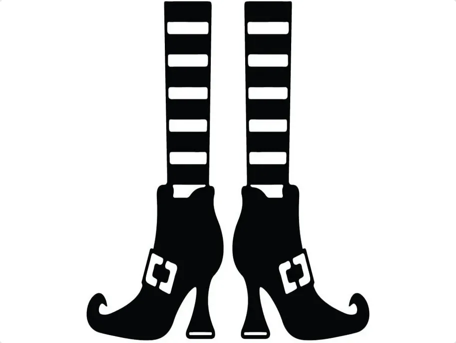 Black House Witches on Brooms Angry Black Cat Witch Boots and More Mega Bundle Halloween SVG Cut and Print Files for DIY Halloween Crafts