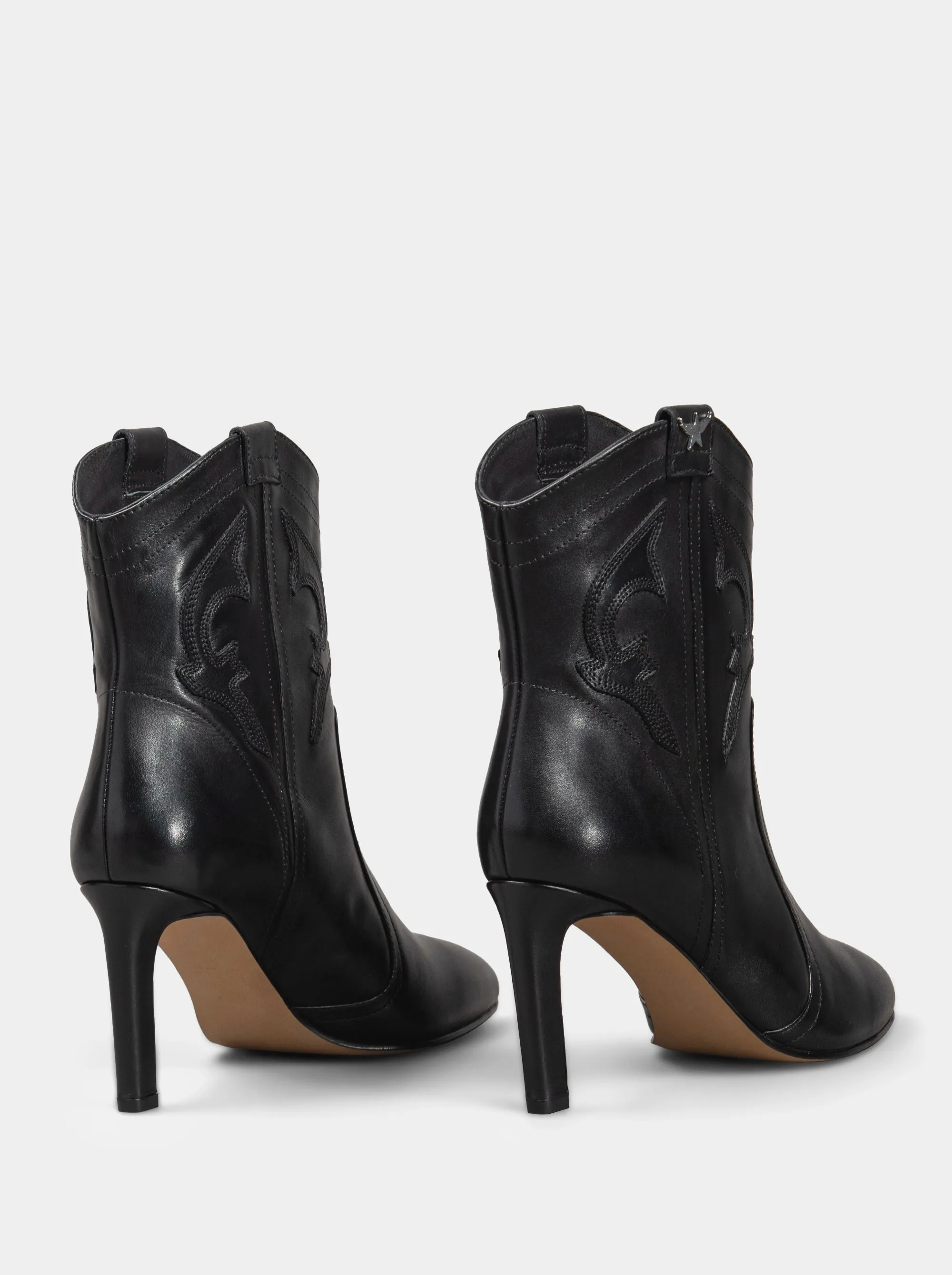 BLAIR BLACK LEATHER BOOTIES