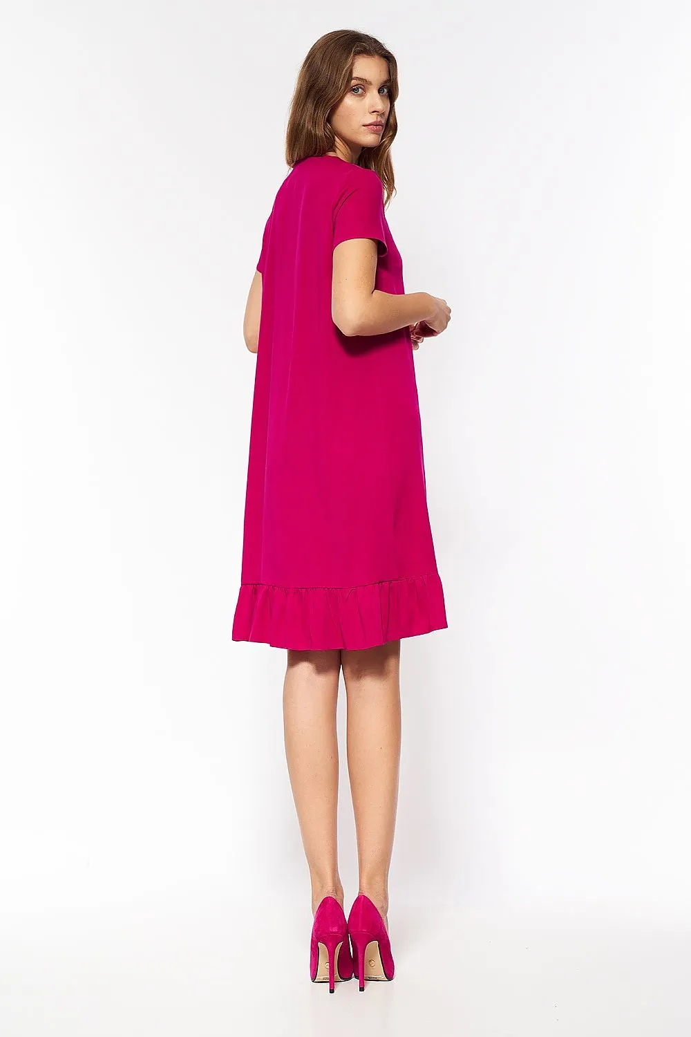 Bow-Tie Waist Elegant Viscose Dress