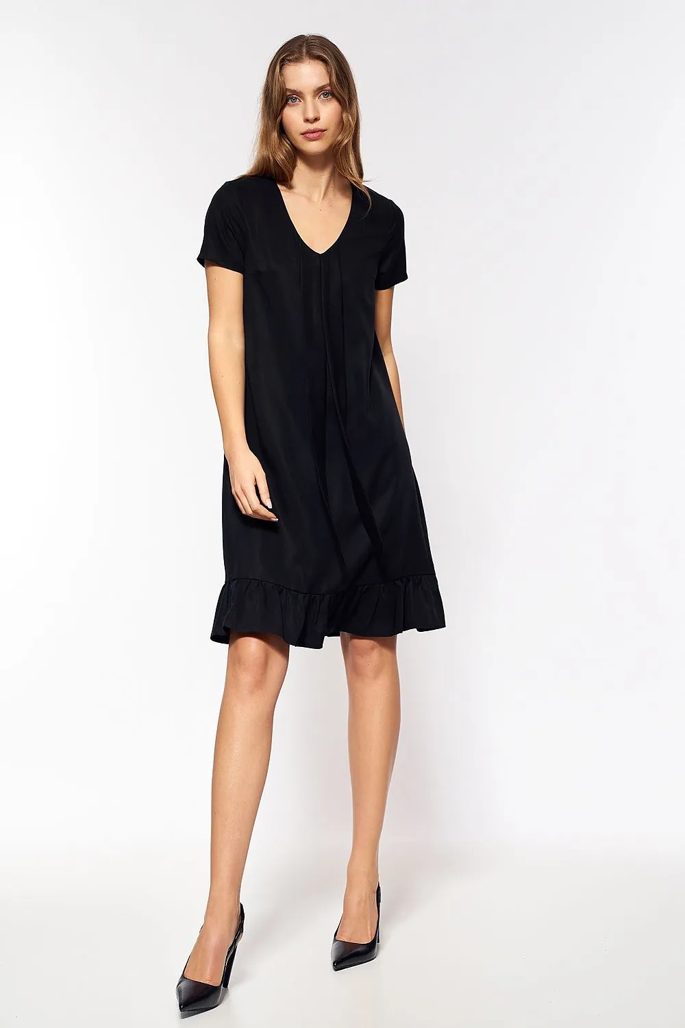 Bow-Tie Waist Elegant Viscose Dress