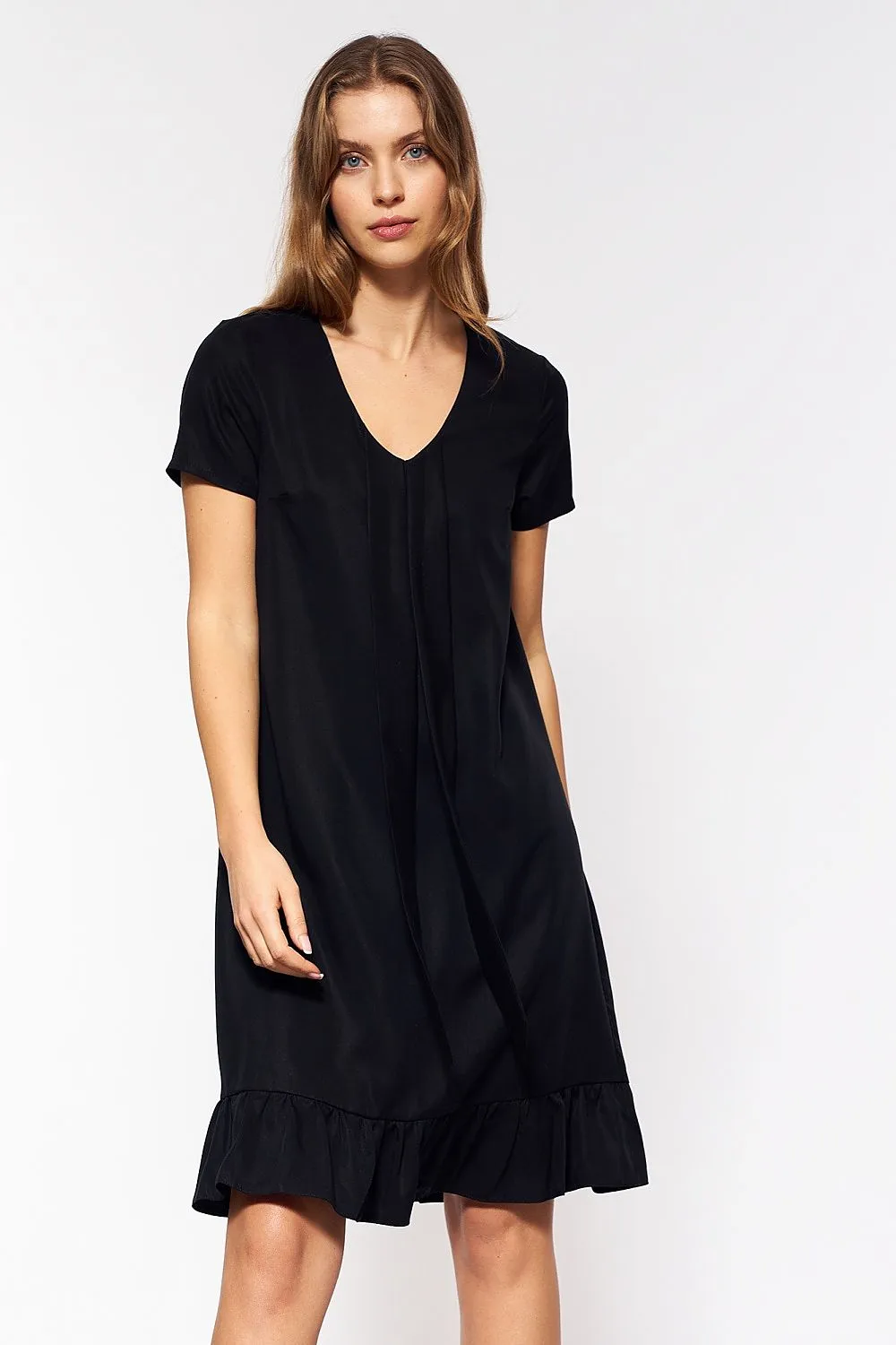 Bow-Tie Waist Elegant Viscose Dress