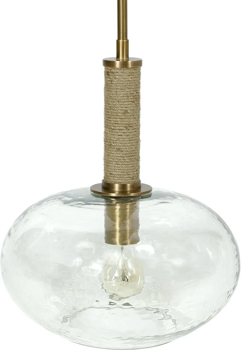 Branton Brass Pendant - Wide