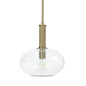 Branton Brass Pendant - Wide