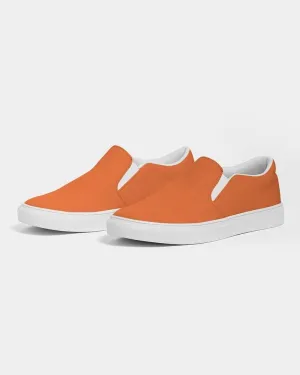 Bright Orange Slip-On Canvas Sneakers | Men's | Bright Pure Orange | C0M75Y100K0