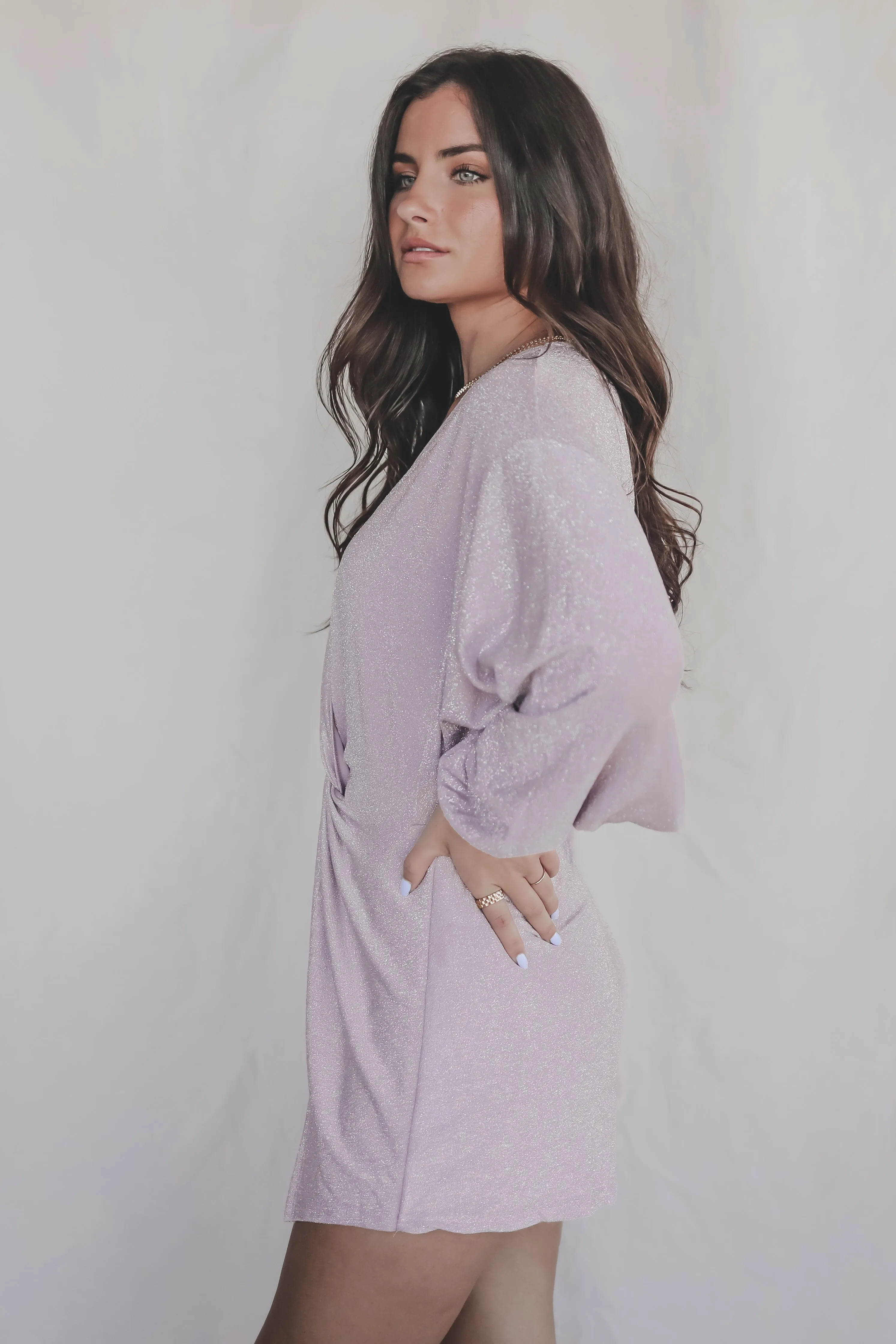 Brightest In The Room Light Purple Shimmer Romper