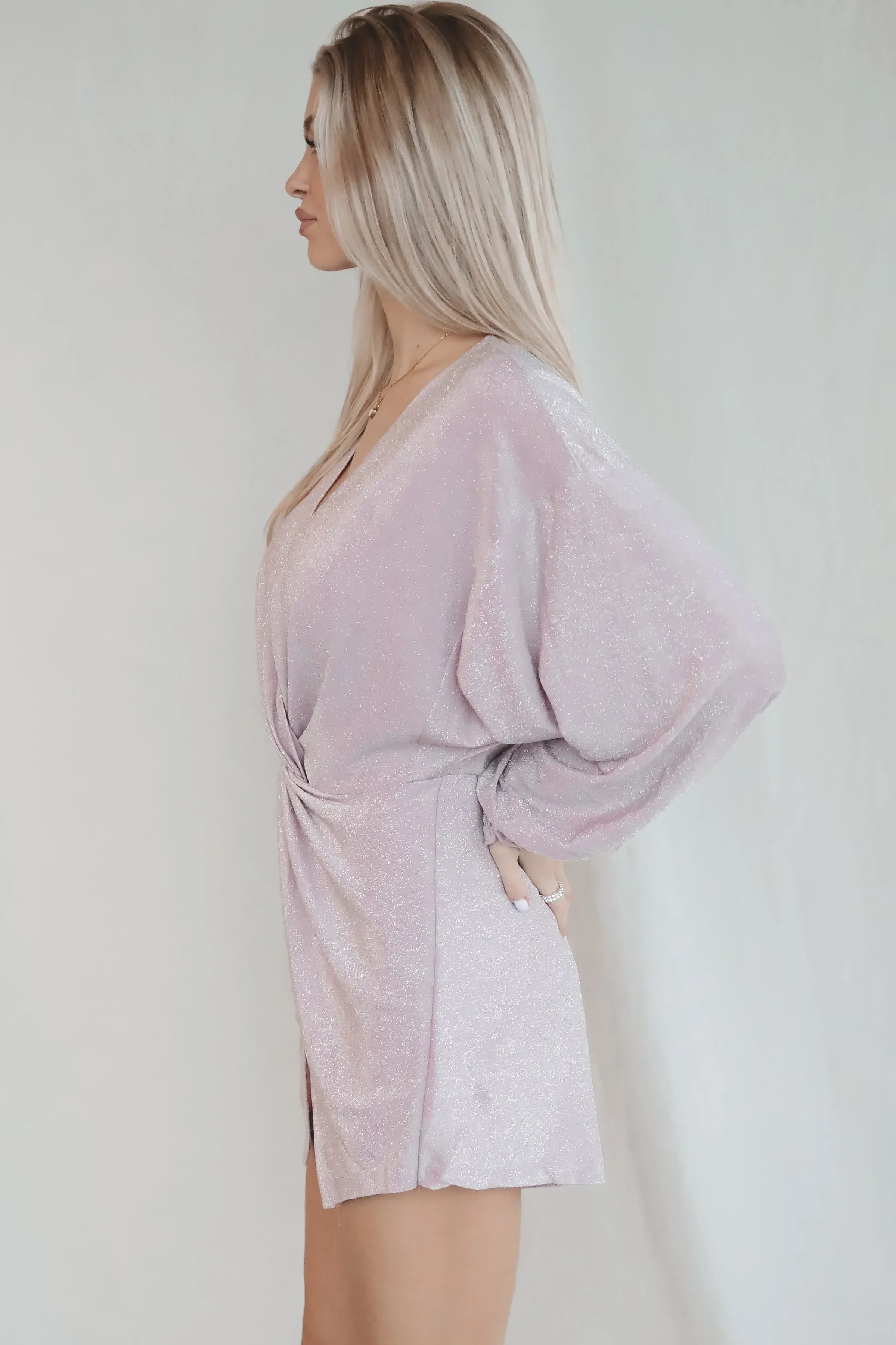 Brightest In The Room Light Purple Shimmer Romper