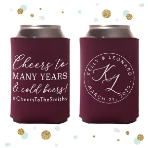 Cheers to Many Years - Wedding Can Cooler #138R