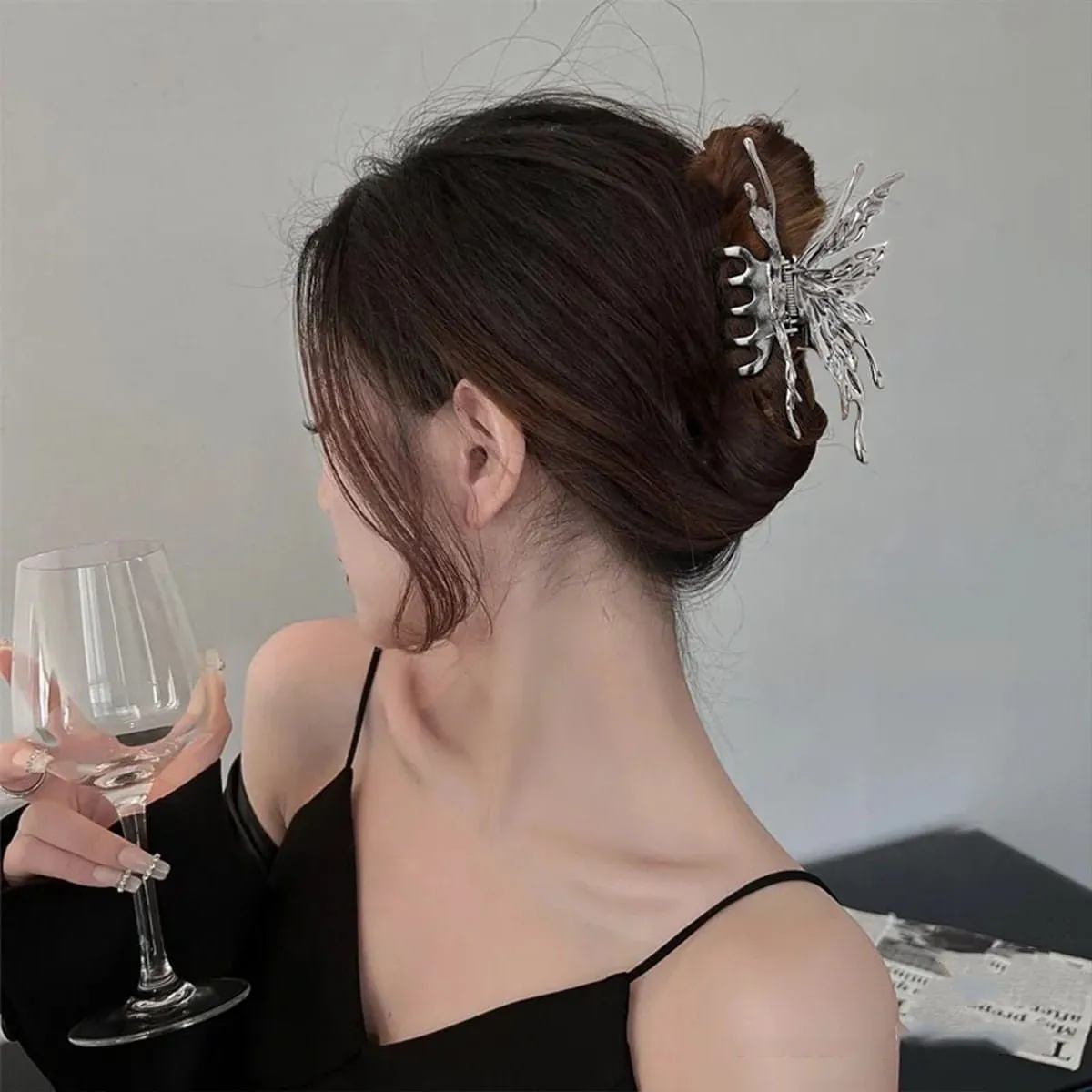 Chic Abstract Hollow Butterfly Chignon Claw Clip Hair Clip