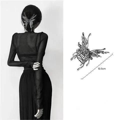 Chic Abstract Hollow Butterfly Chignon Claw Clip Hair Clip