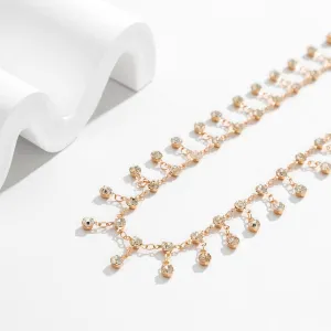 Chic Gold Silver Tone Rhinestone Tassel Belly Chain