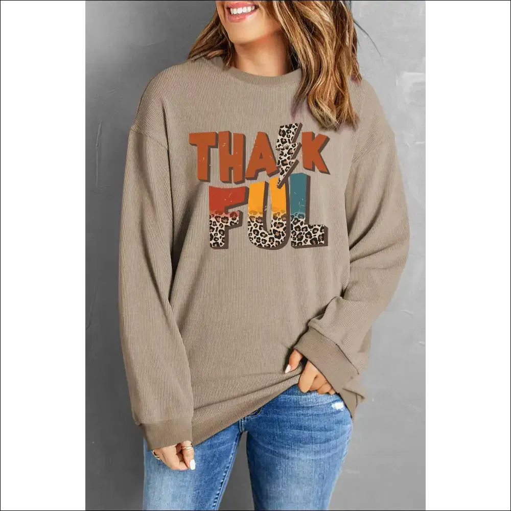 Chic Letter Graphic Long Sleeve Sweatshirt