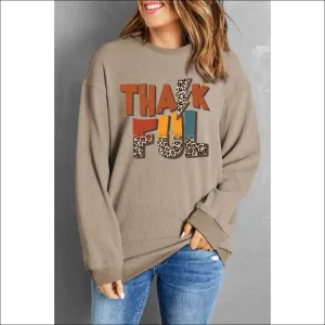 Chic Letter Graphic Long Sleeve Sweatshirt