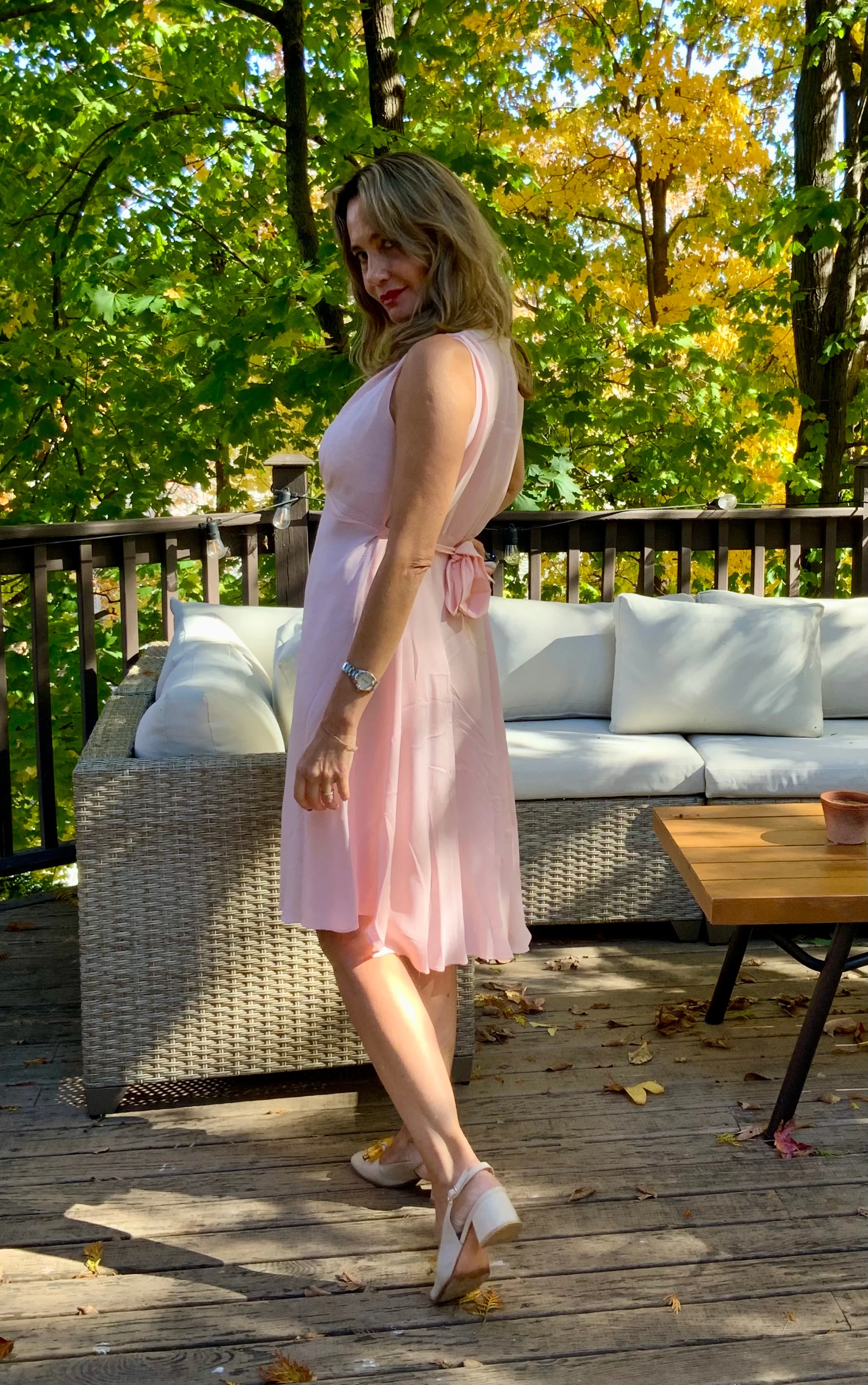Chiffon Slip Dress - 40s - 40X