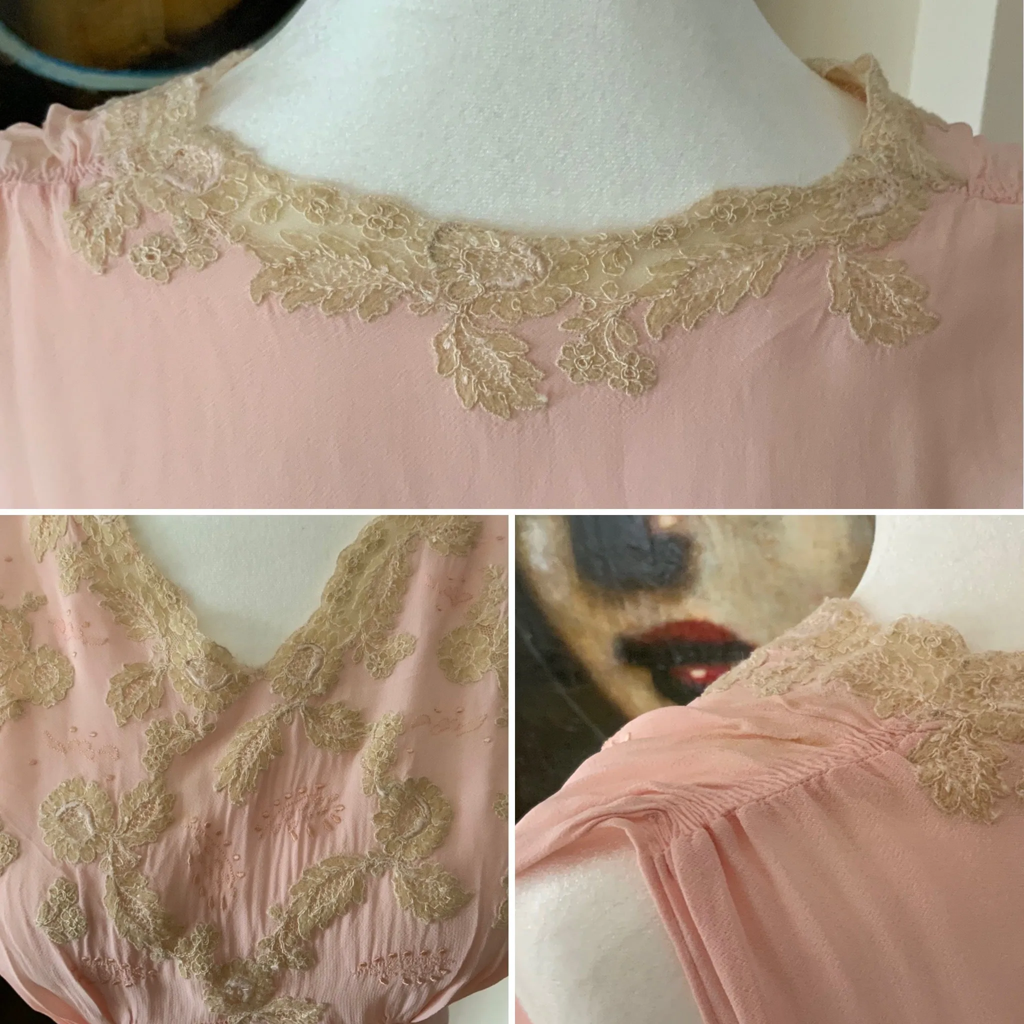 Chiffon Slip Dress - 40s - 40X