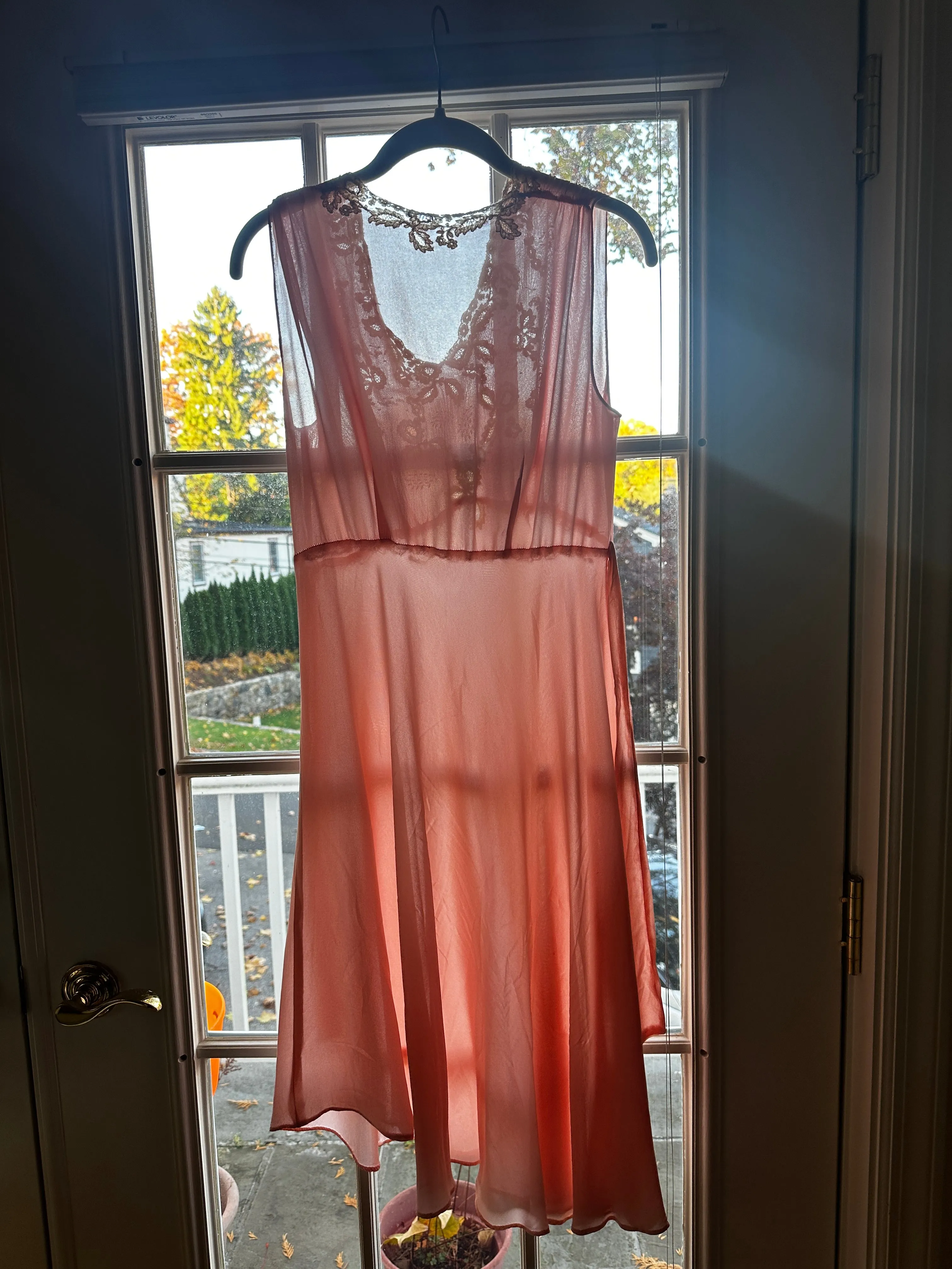 Chiffon Slip Dress - 40s - 40X