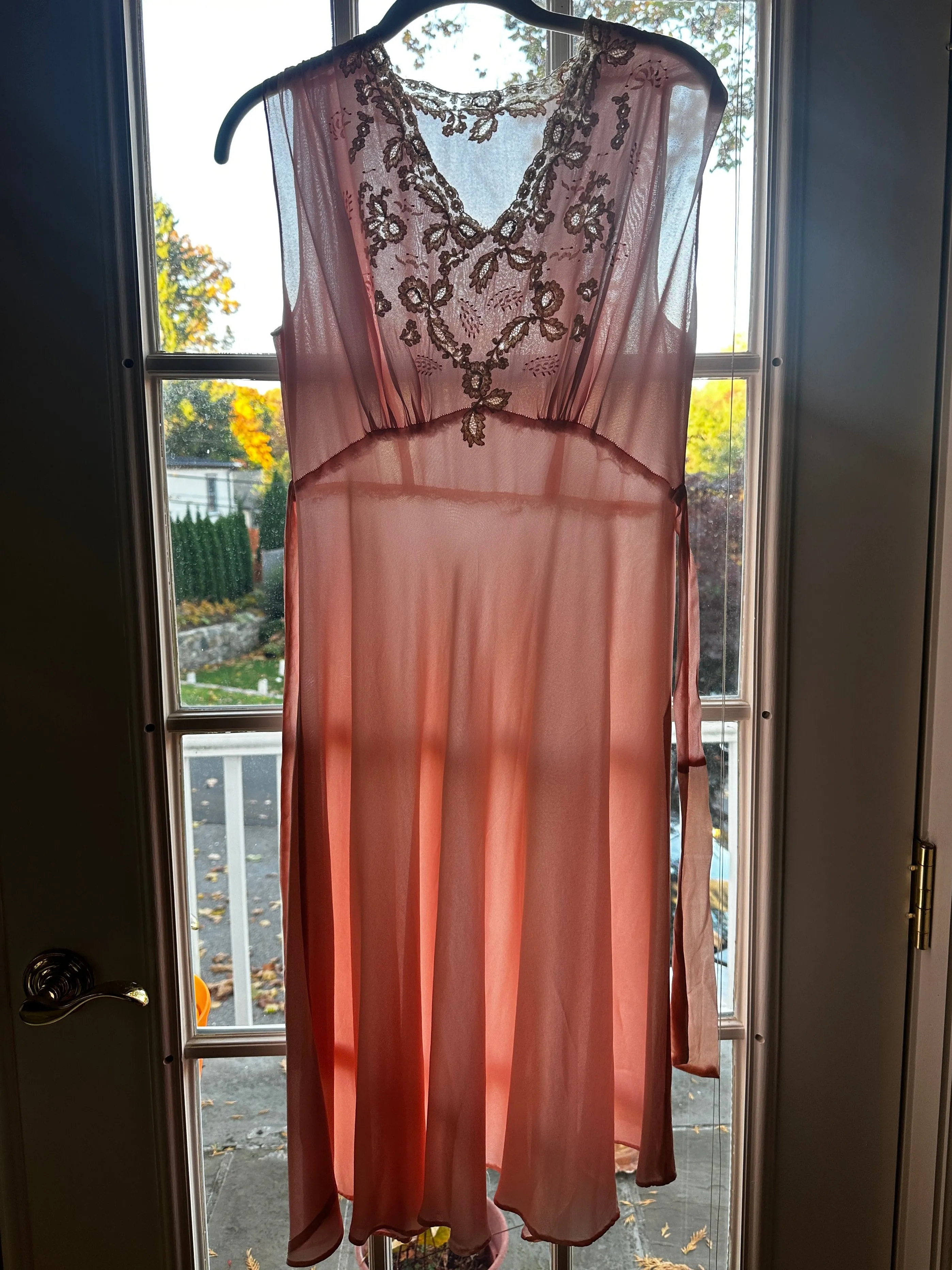 Chiffon Slip Dress - 40s - 40X
