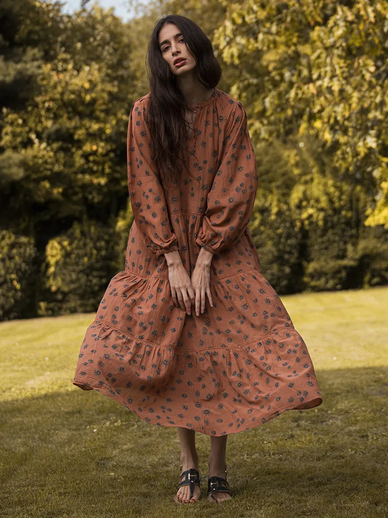 Cinnamon Daisy Tiered Dress