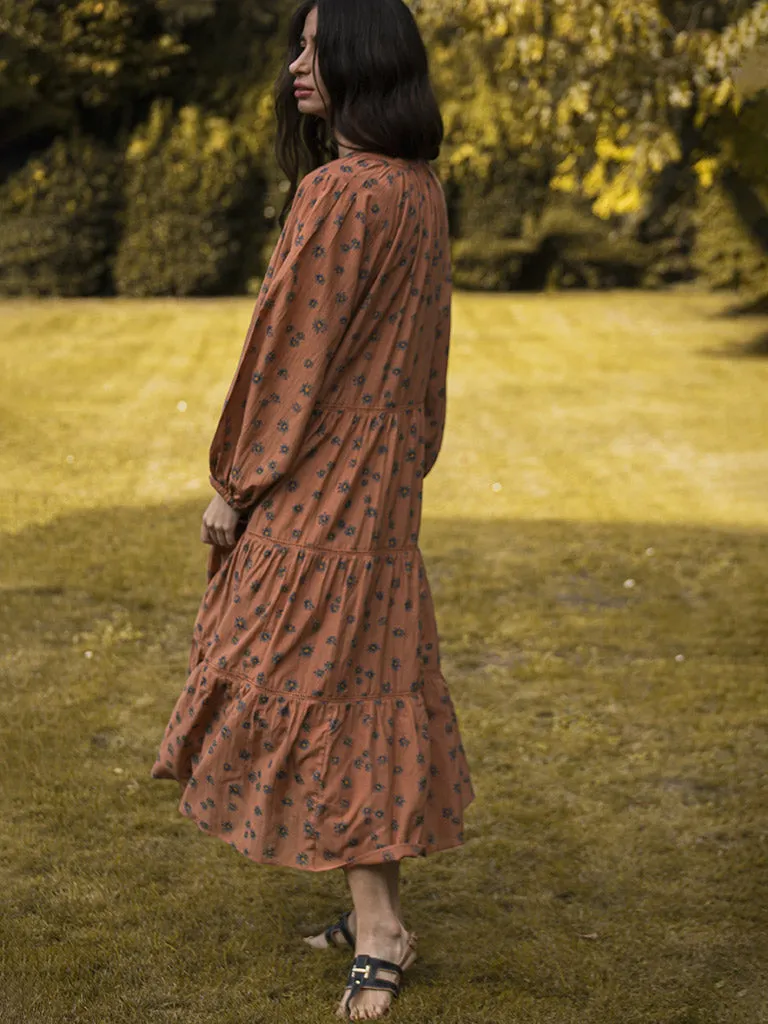 Cinnamon Daisy Tiered Dress