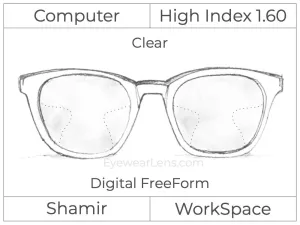 Computer Progressive - Shamir - WorkSpace - Digital - High Index 1.60 - Clear