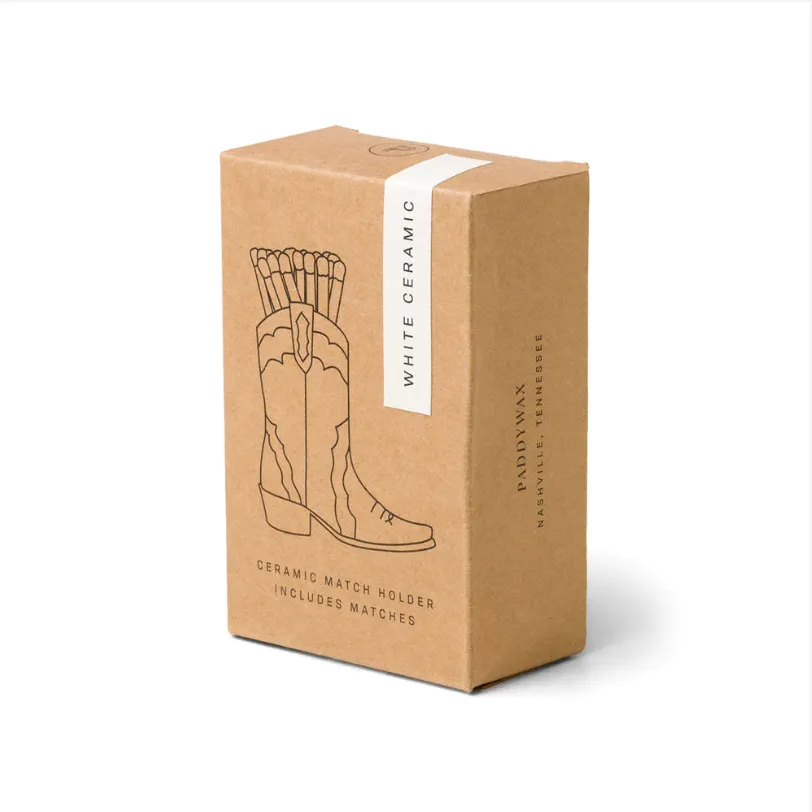 Cowboy Boot Match Holder - White