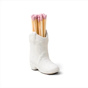 Cowboy Boot Match Holder - White