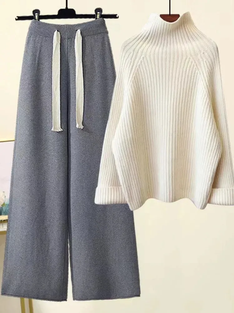 Cozy Knitted Suit Autumn Winter Warmth