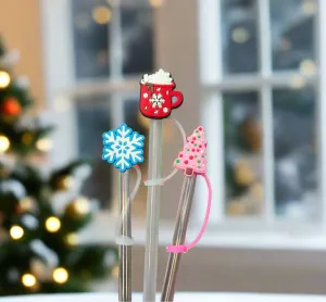 Cozy Winter Straw Topper Covers for Standard & Stanley Straws