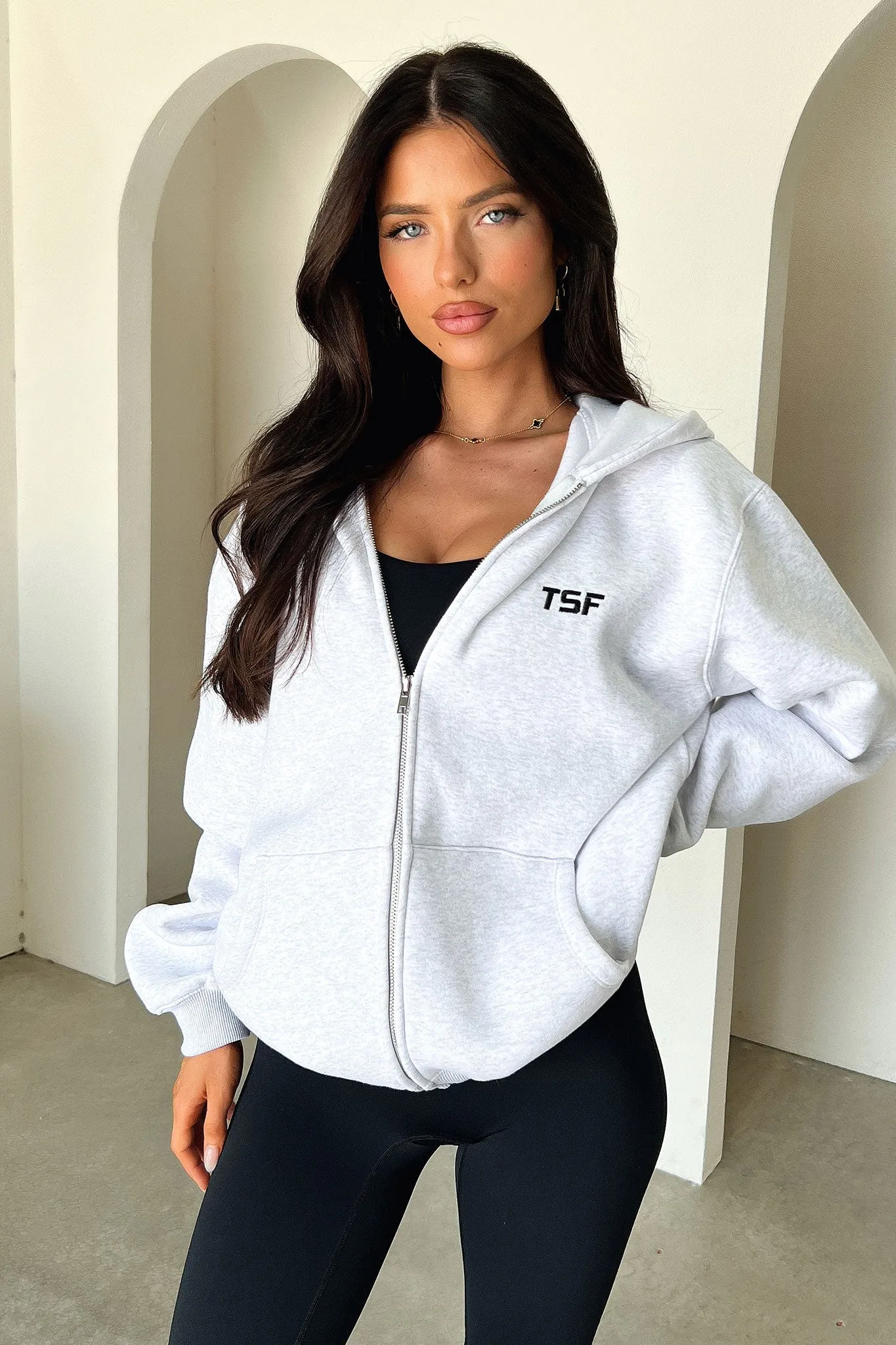 Dale Zip Up Hoodie - Grey