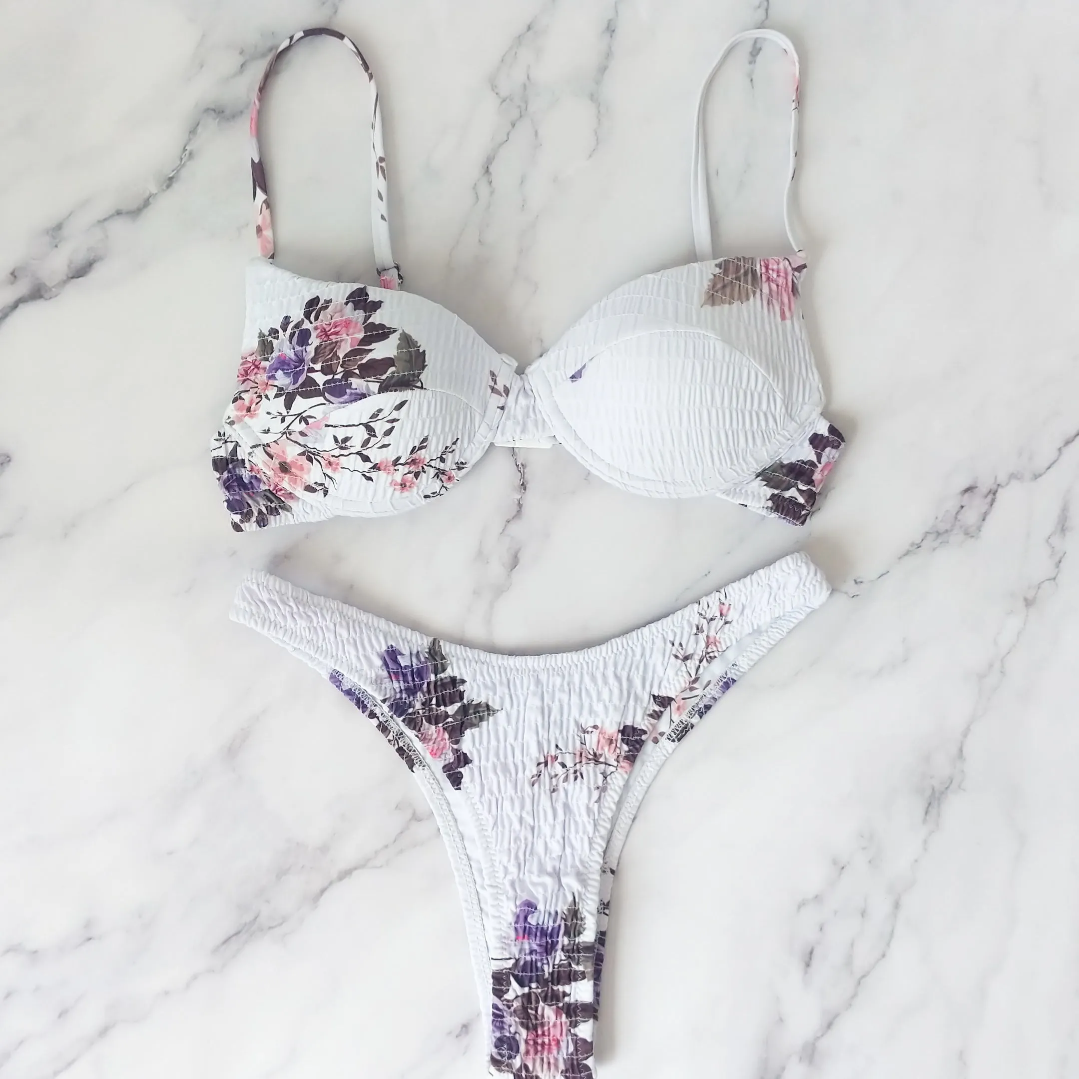 Delilah White Floral Bikini Bottoms