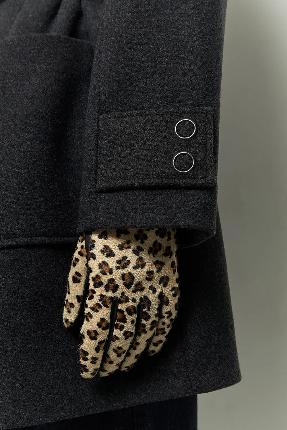 DILEMNE - Manteau anthracite ceinturé