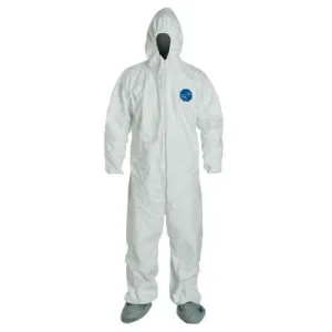 DuPont™ Tyvek® 400 Coveralls with Attached Hood and Boots, Vend Pack, White, 4X-Large, TY122SWH4X0025VP