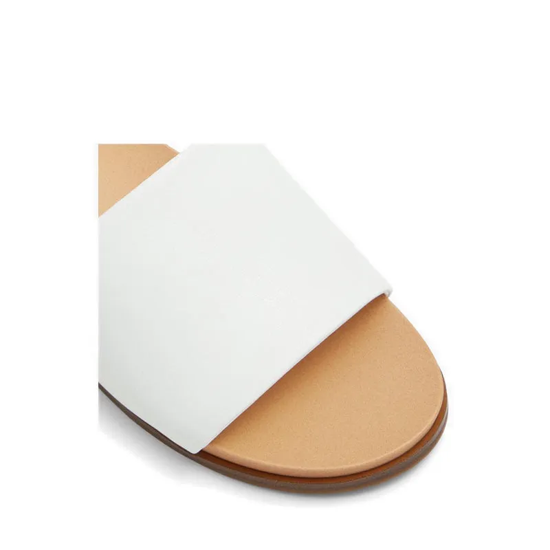 Elina Flat Sandals - White