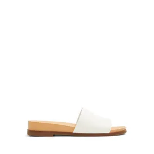 Elina Flat Sandals - White