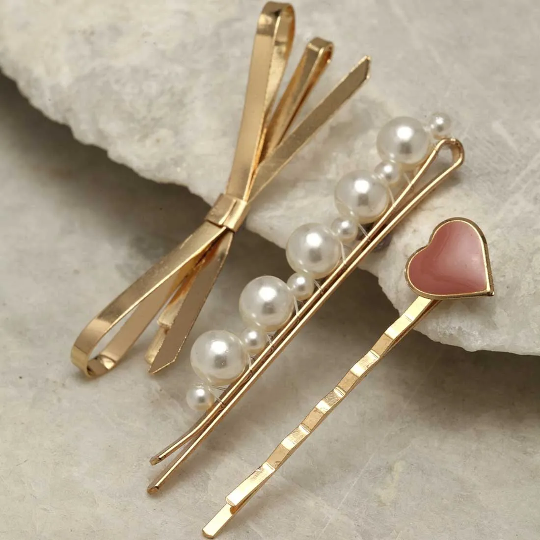 Enamel Chic Hair Clips - Set of 3