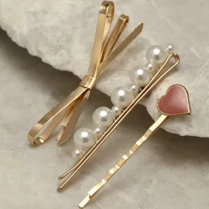Enamel Chic Hair Clips - Set of 3