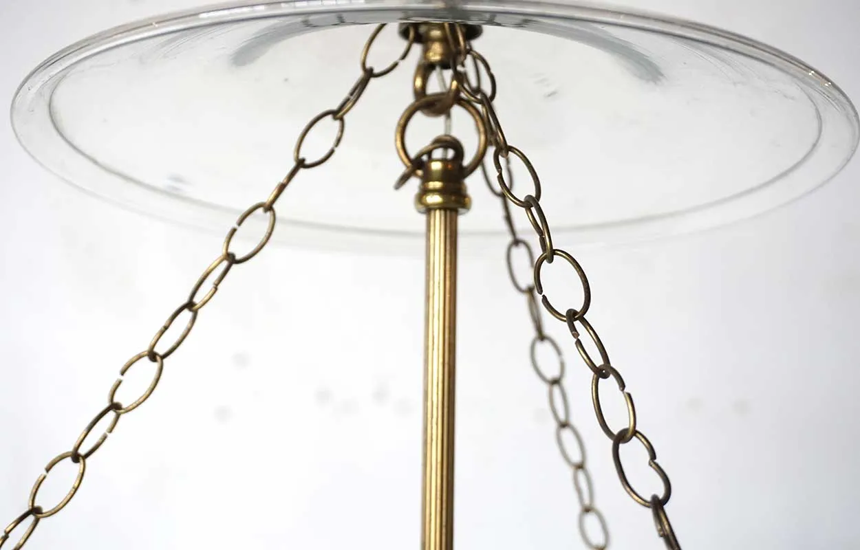 English Regency Style Glass 3-Light Hall Lantern