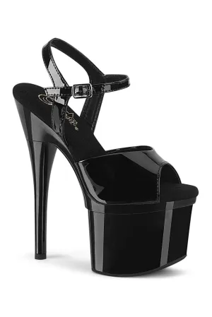 ESTEEM-709 Exotic Sandal | Black Patent