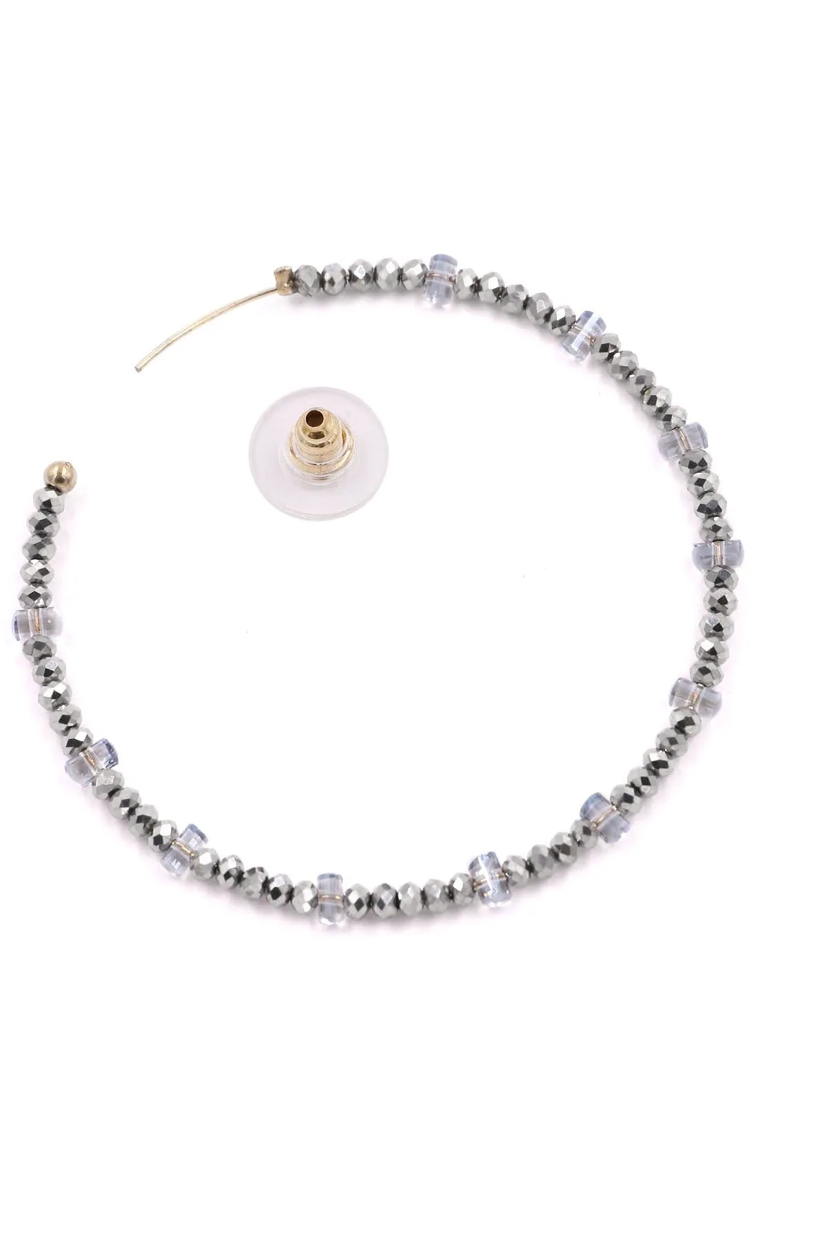 Faceted Bead Ring Earrings
