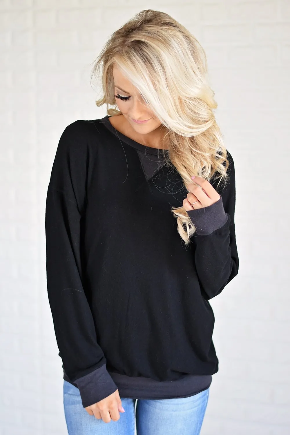 Fall for Cozy Top ~ Black