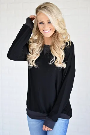 Fall for Cozy Top ~ Black