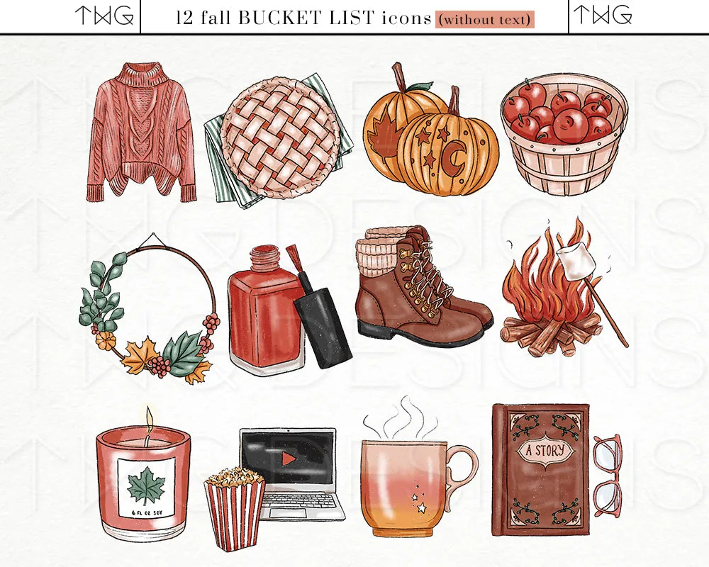Fall Fun - Bucket List Icons