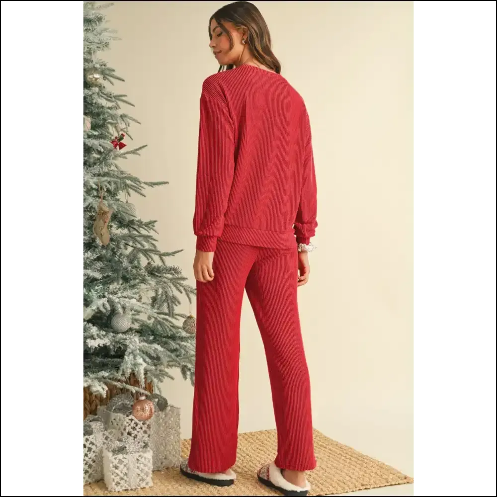 Fiery Red Crinkle Rib Jolly Pants: Warning, May Spontaneously Attract  💃