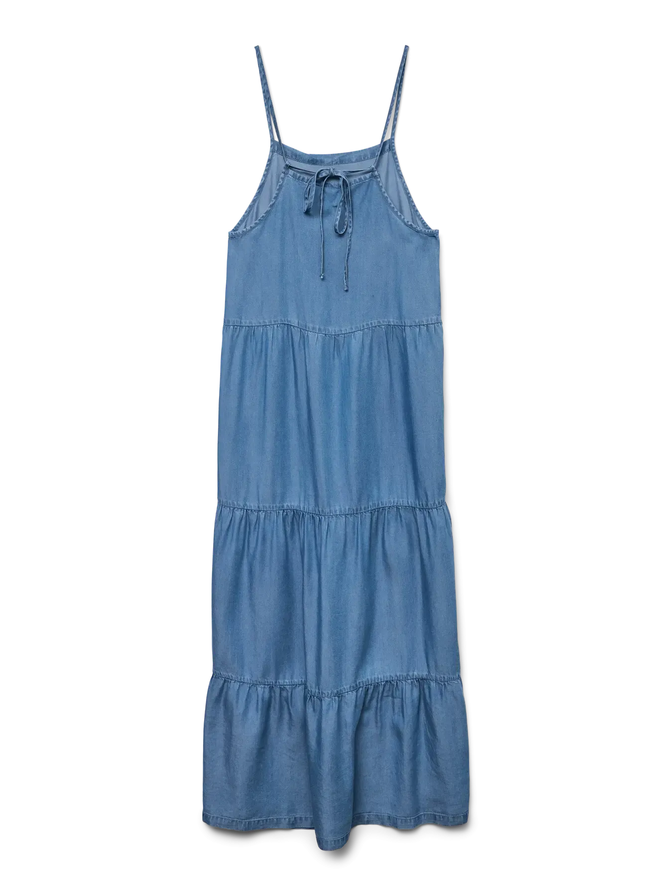 Fleur Tiered Tencel Denim Midi/Maxi
