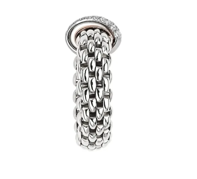 Flex-It Vendome Ring with Diamonds in white gold