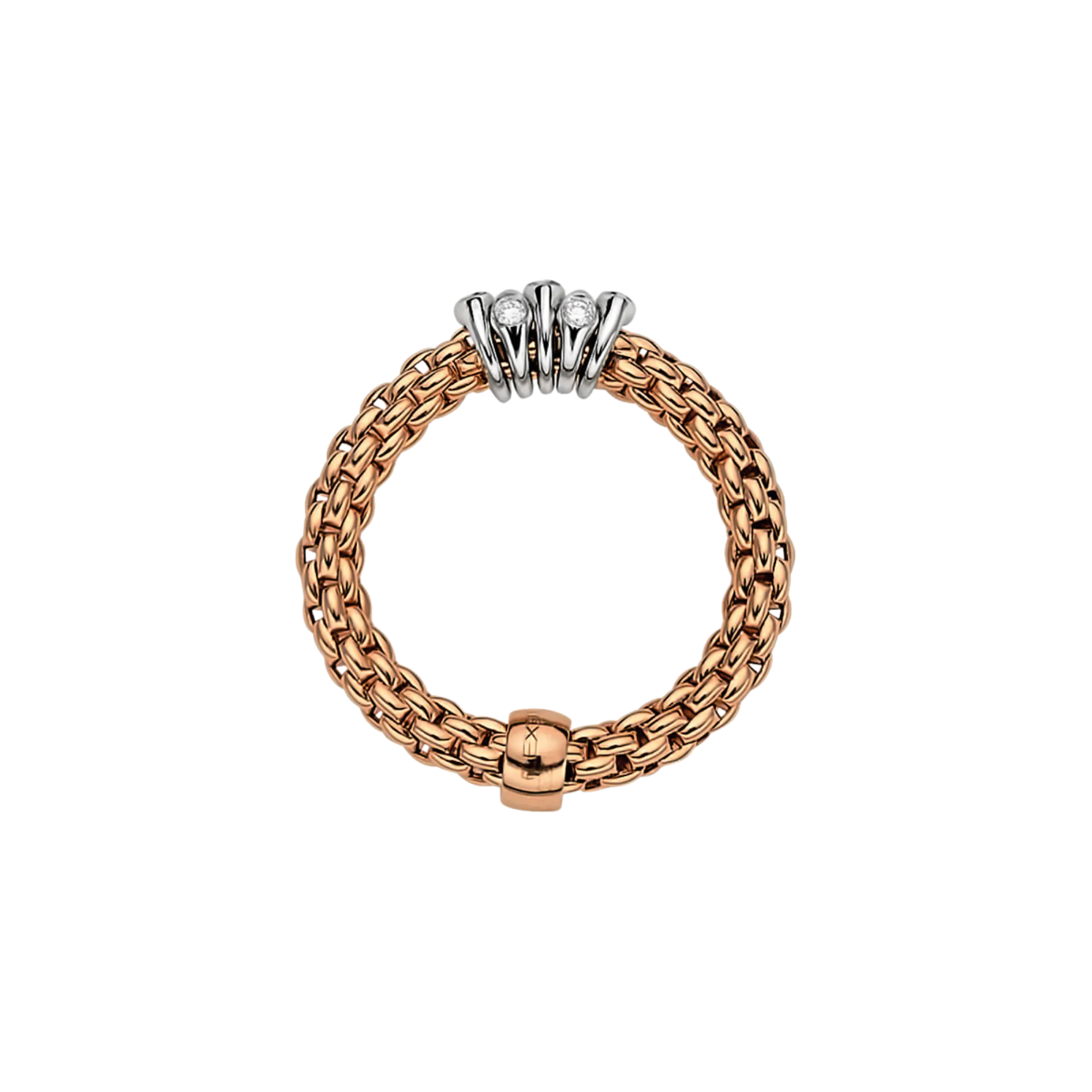 Fope Prima Flex'it ring with diamonds