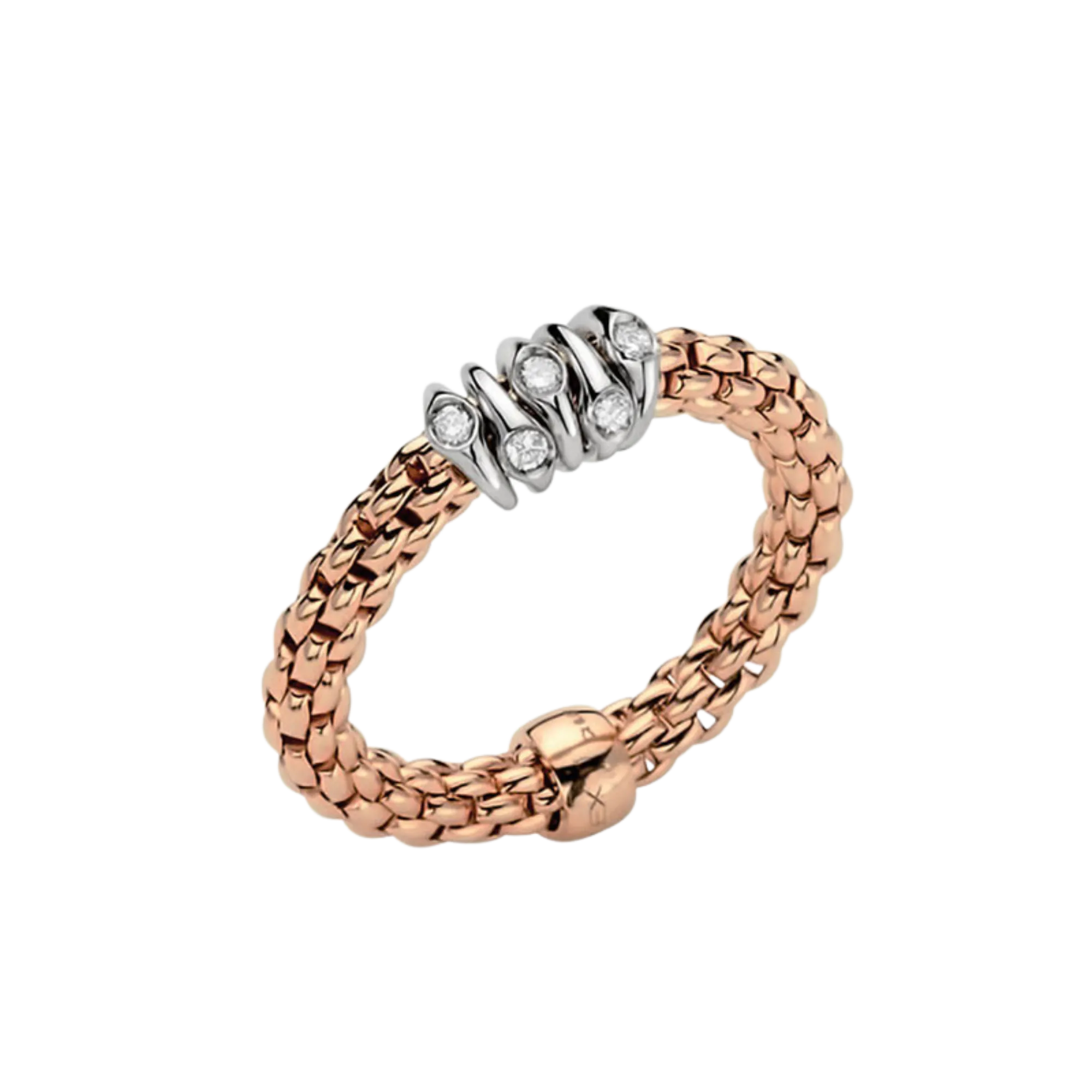 Fope Prima Flex'it ring with diamonds