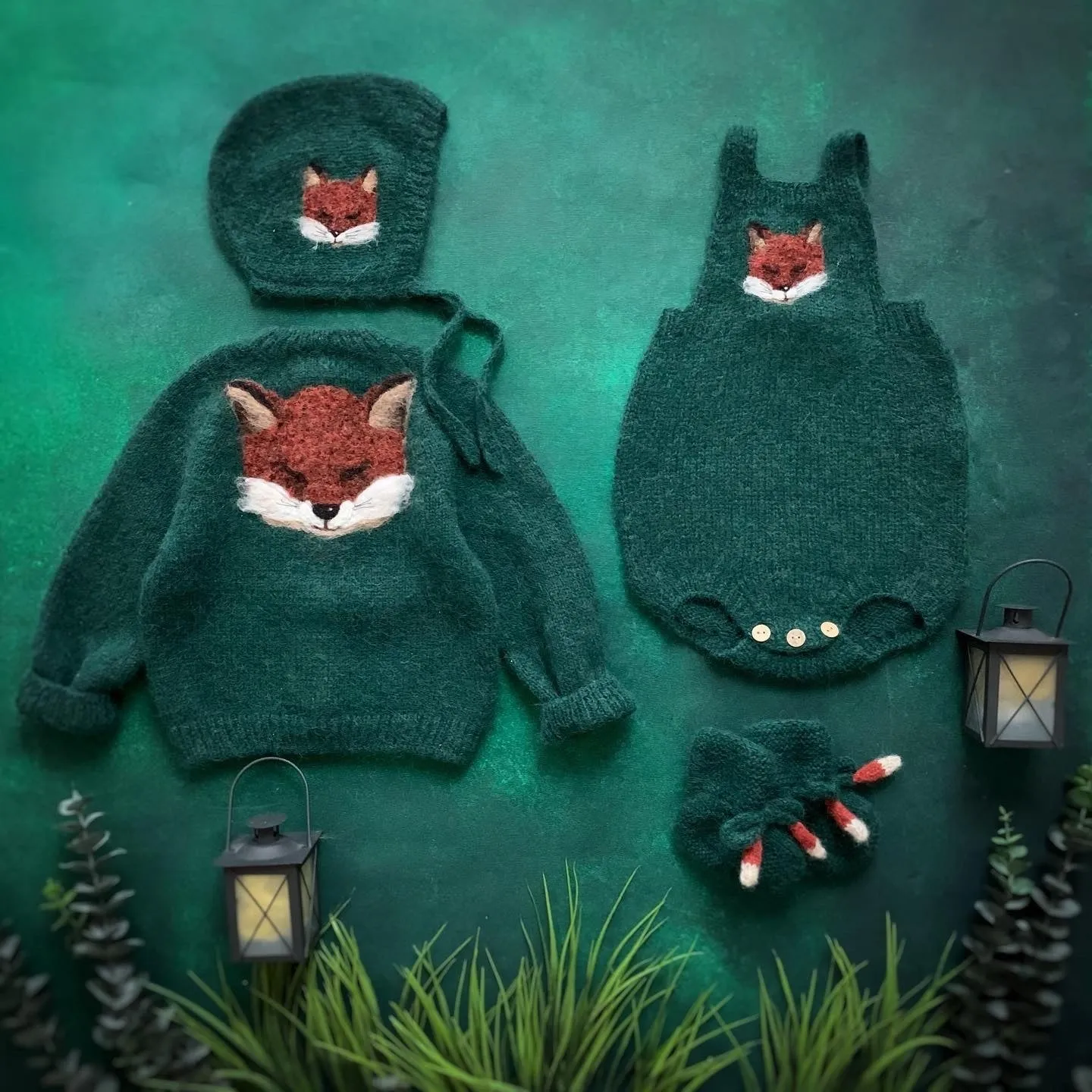 Fox Booties | Emerald